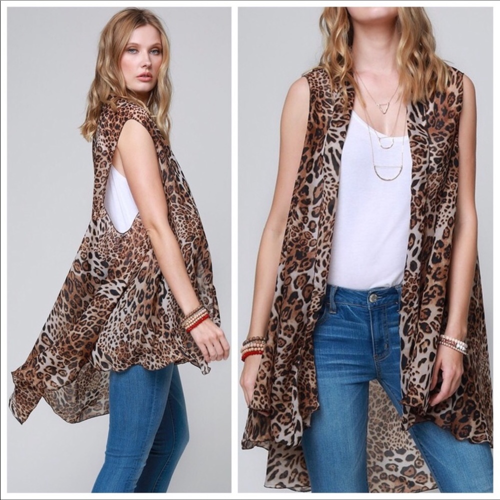 Leopard Print Kimono! 🐆 see all pics!
